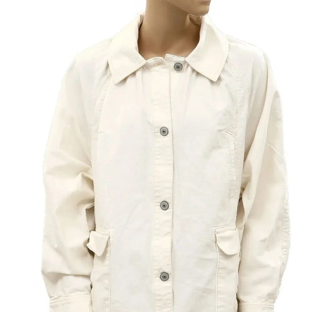 Free People We The Free Sweet Nothings Jacket Top Button-Down White XL 288896